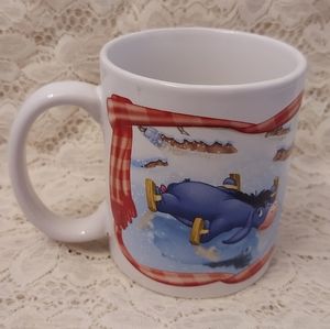 Disney Eeyore and Winnie the Pooh Ice Skating Mug
